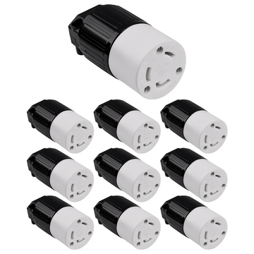 Enerlites Industrial Grade Locking Cord Connector, 30A, L6-30C